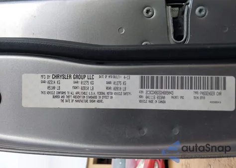 2013 Dodge Charger Se из США, поврежденный, VIN 2C3CDXBG5DH689043